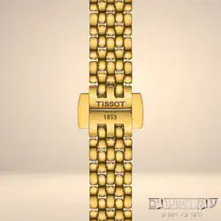 שעון טיסו לאישה עשוי פלדה אל-חלד בעיצוב יוקרתי בשילוב שיבוץ יהלומים.