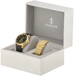 Mariner MO7090 - אחריות יבואן רשמי l שעון מרינר דגם חדש לגבר l מנגנון אוטומטי l מגיע עם רצועה עור נו