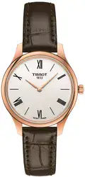 Tissot T063.209.36.038.00 אחריות יבואן רשמי l שעון יוקרתי לאישה l שעון טיסו עשוי פלדה אל-חלד בשילוב רצועת עור בעיצוב מדהים l
