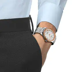 Tissot T932.408.41.033.00 אחריות יבואן רשמי l שעון טיסו עשוי פלדה אל-חלד בשילוב באזל עשוי זהב 18K
