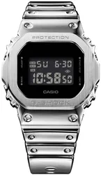 G-Shock GM-5600YM-8 אחריות יבואן רשמי l שעון יד ג׳י שוק דיגיטלי מסגרת מתכת בצבע כסף עם רצועת סיליקון l