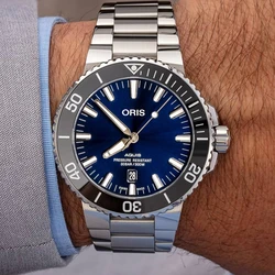 Oris 01 733 7730 4135-07 8 24 05PEB שעון יד אוריס 300M צלילה לגבר מסדרת שעוני Aquis Da