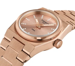 שעון טיסו Tissot PRX 25mm משובץ 36 יהלומים בלוח השעון, דגם חדש להיט ענק