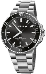 Oris 0173377894154-0782304PEB אחריות יבואן רשמי l שעון יד אוריס יוניסקס l מסדרת שעוני Aquis Date 43.5 Oris אוטומטי l