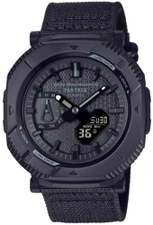 Casio PRO TREK PRJ-B001WM-1 אחריות יבואן רשמי l שעון יד פרו טרק עיצוב חדשני l אנלוגי דיגיטילי / עשוי שרף על בסיס ביו