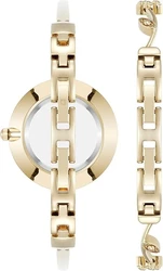 Anne Klein AK/5274GPST סט עם צמיד מתנה לנשים חדש
