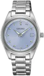 Seiko SUR581 - שעון יד סייקו לאישה l משובץ יהלומים l אחריות יבואן רשמי l זכוכית ספיר קריסטל l