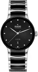 Rado R30018742 - שעון יד לגבר l ראדו סנטריקס אוטומטי יהלומים l משובץ 12 יהלומים l מתנה מושלמת לחתן l