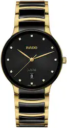 Rado R30022742 - שעון יד לגבר l ראדו סנטריקס יהלומים l משובץ 12 יהלומים l מתנה מושלמת לחתן l