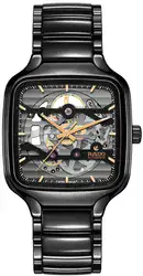 Rado R27124162 - שעון יד ראדו מרובע לגבר l ראדו עשוי קרמיקה l מנגנון אוטומטי l