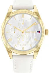 Tommy Hilfiger 1782594 שעון יד טומי הילפיגר l שעון לאישה בעיצוב משגע l שעון רצועת סיליקון לבנה l מלאי מוגבל l