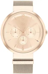 Tommy Hilfiger 1782538 שעון יד טומי הילפיגר l שעון לאישה בעיצוב משגע l שעון רצועת רשת פלדה אל-חלד l מלאי מוגבל l
