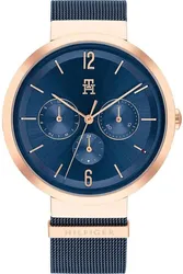 Tommy Hilfiger 1782541 שעון יד טומי הילפיגר l שעון לאישה בעיצוב משגע l שעון רצועת רשת פלדה אל-חלד l מלאי מוגבל l