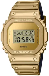 G-Shock GM-5600YMG-9 אחריות יבואן רשמי l שעון יד ג׳י שוק דיגיטלי מסגרת מתכת בצבע זהב עם רצועת סיליקון l
