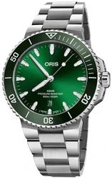 Oris 0173377894157-0782304PEB אחריות יבואן רשמי l שעון יד אוריס לגבר l מסדרת שעוני Aquis Date 43.5 Oris אוטומטי l