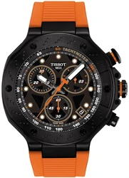 Tissot T141.417.37.051.02 אחריות יבואן רשמי טיסו T-Race Quartz Chronograph לגבר l שעון טיסו לגבר T1414173705102 בעיצוב בהשראת אופני מירוץ l