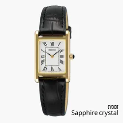 SWR108 שעון SEIKO מרובע לנשים עם זכוכית ספיר קריסטל