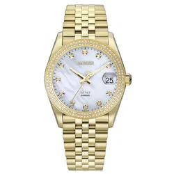 EYAVFAYGWMY171 שעון EMBOSS לאישה AVENUE יהלומים לוח+באזל